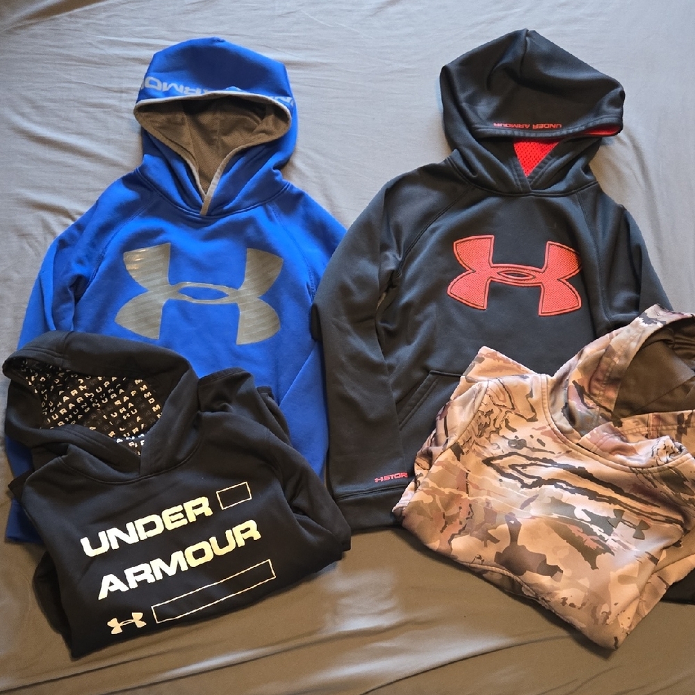 Under Armour Hoodie Collection in Blue, Black, and Camo